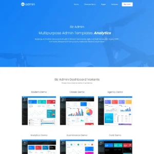 Bizadmin – Multipurpose Bootstrap 4 Admin Templates + UI Kit