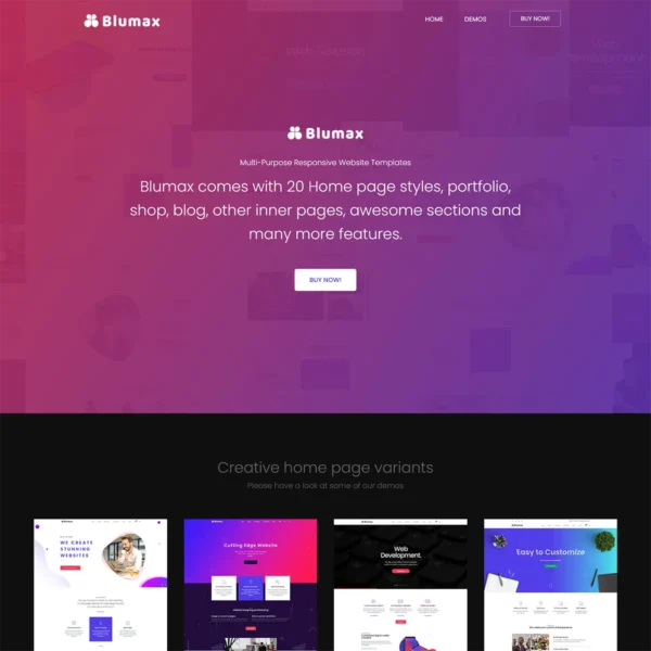 Blumax – Multi-Purpose Responsive Website Templates