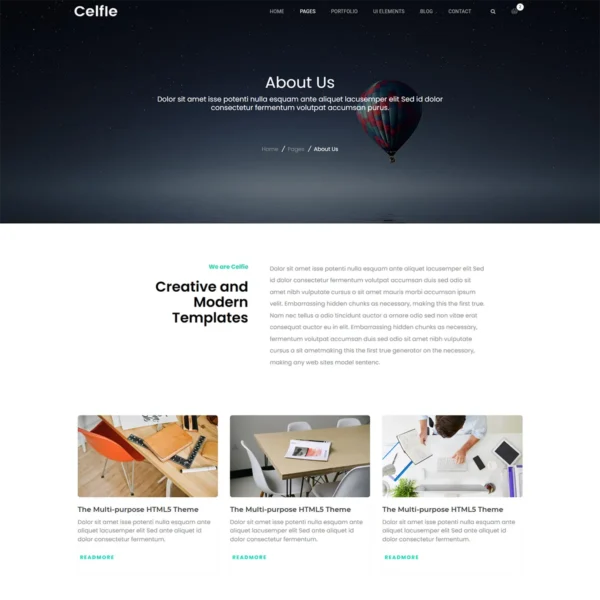 Celfie – Bootstrap 3x Multi-Purpose HTML5 Template - Image 2