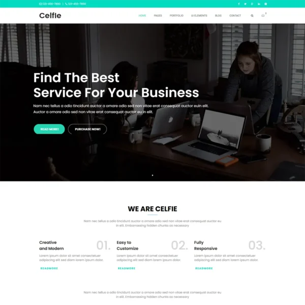 Celfie – Bootstrap 3x Multi-Purpose HTML5 Template
