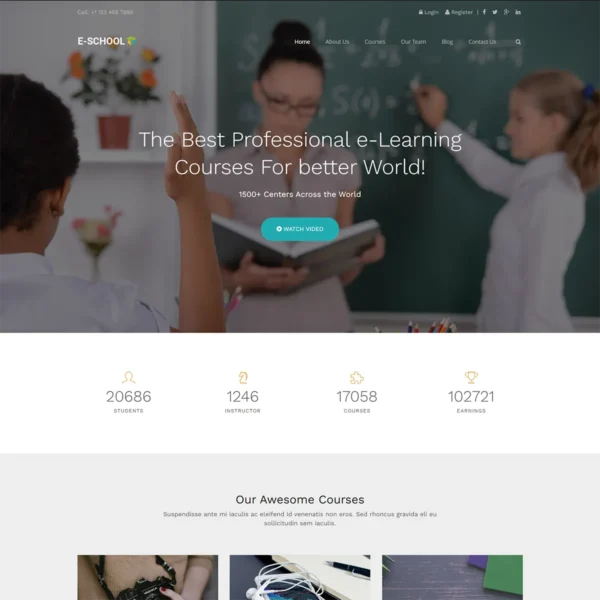 E-School – Professional Learning and Courses HTML5 Template
