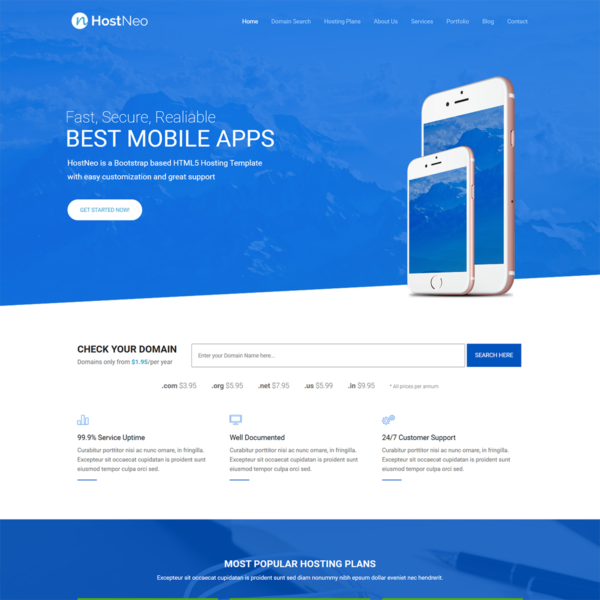 HostNeo – Professional Web Hosting Responsive HTML5 Template - Image 3