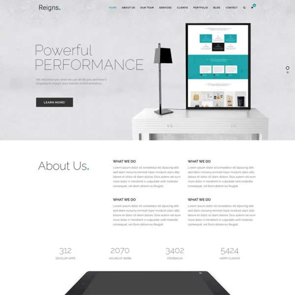 Reigns – Professional One Page HTML5 Templates - Image 3