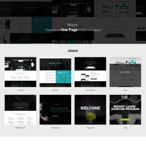 Reigns – Professional One Page HTML5 Templates