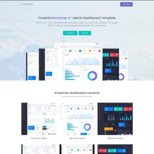 Xtreamer – Responsive Bootstrap Admin Templates