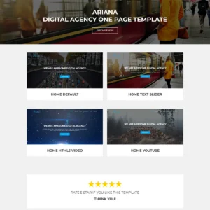 Ariana - Digital Agency One Page Joomla 5 Template
