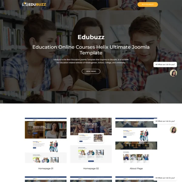 Edubuzz - Education Online Courses Joomla 5 Template