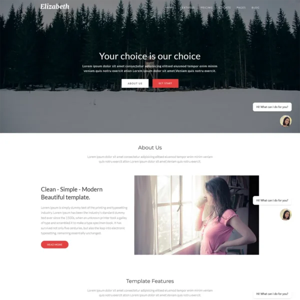 Elizabeth - One Page Corporate Joomla 5 Template