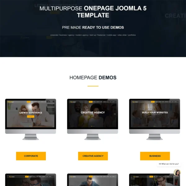 Leeway - Multipurpose One Page Joomla 5 Template