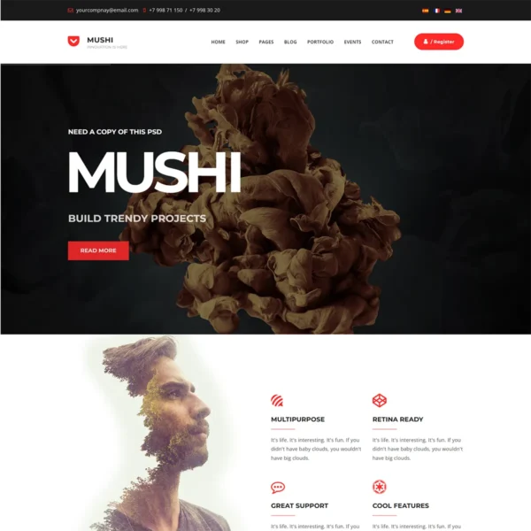 Mushi - The MultiPurpose Responsive Joomla Template