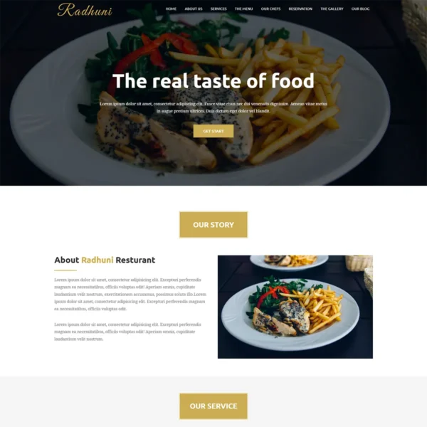 Radhuni - Restaurant Business Joomla 5 Template