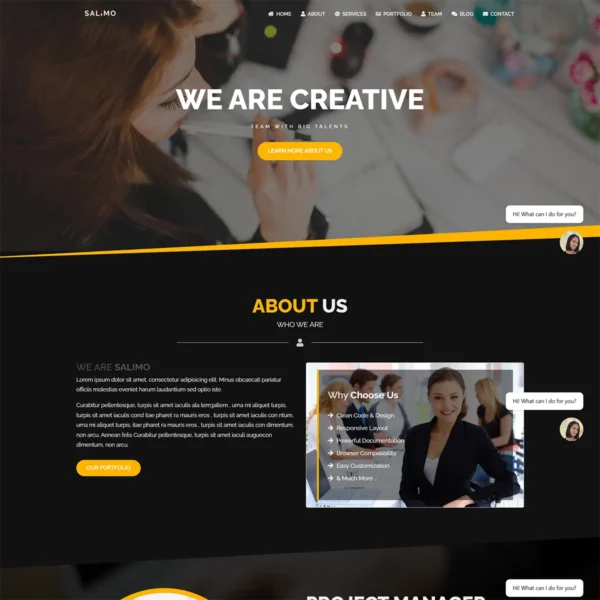 Salimo - Creative One Page Joomla 5 Template