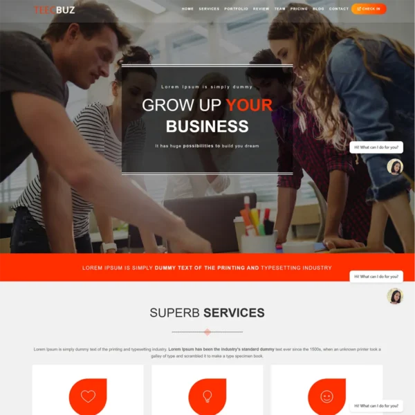 TeecBuz - Business Onepage Joomla 5 Template