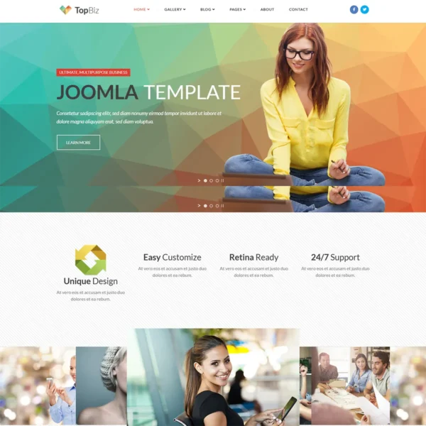 TopBiz - Responsive Corporate Joomla Template